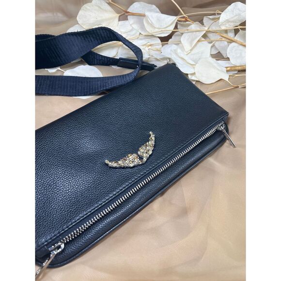 Zadig & Voltaire Rock Clutch Black Leather - Picture 2 of 13